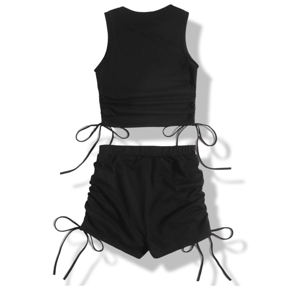 Women's Drawstring Ruched Set